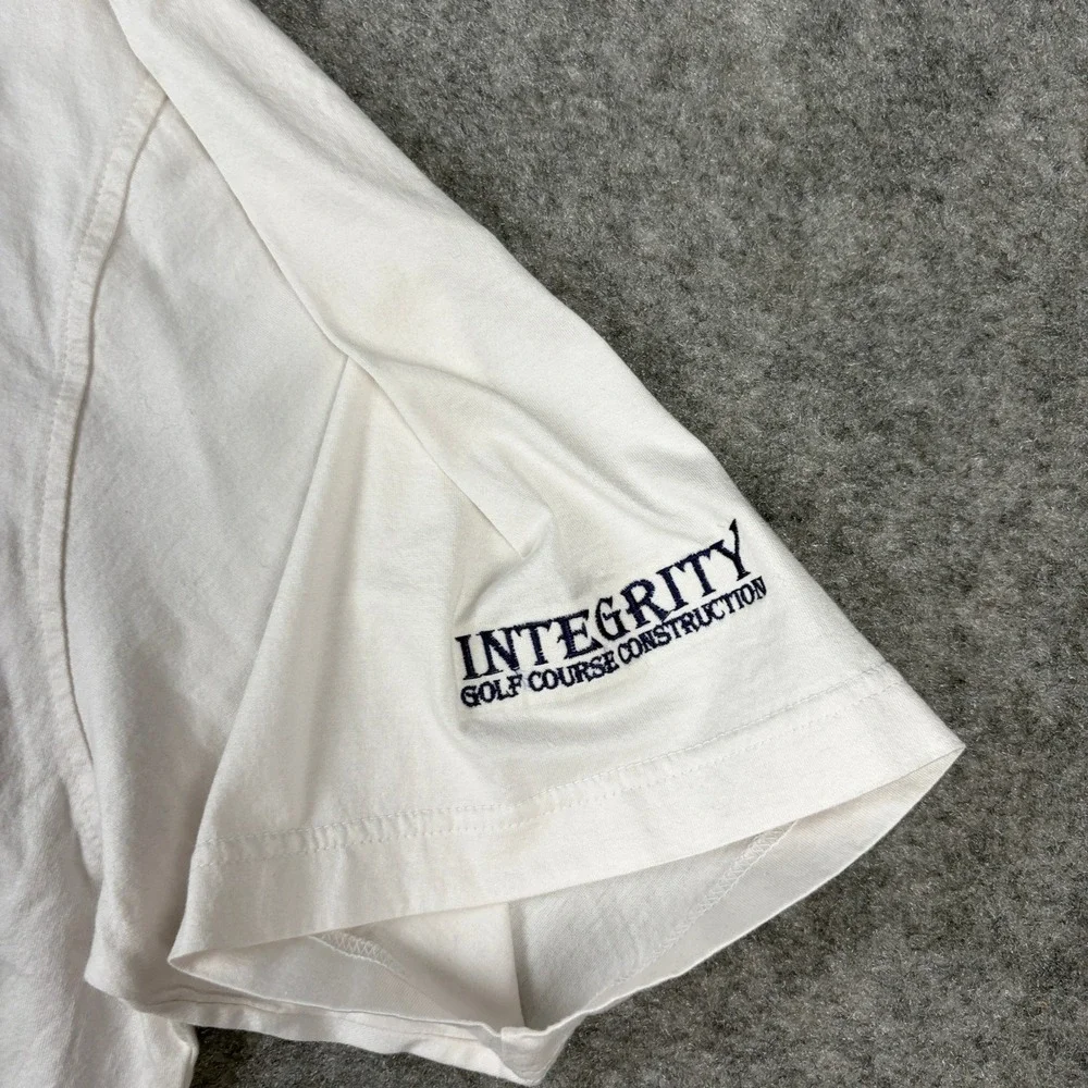 Peter Millar‎ Polo Shirt Mens XL White Integrity Golf Course Construction Cotton